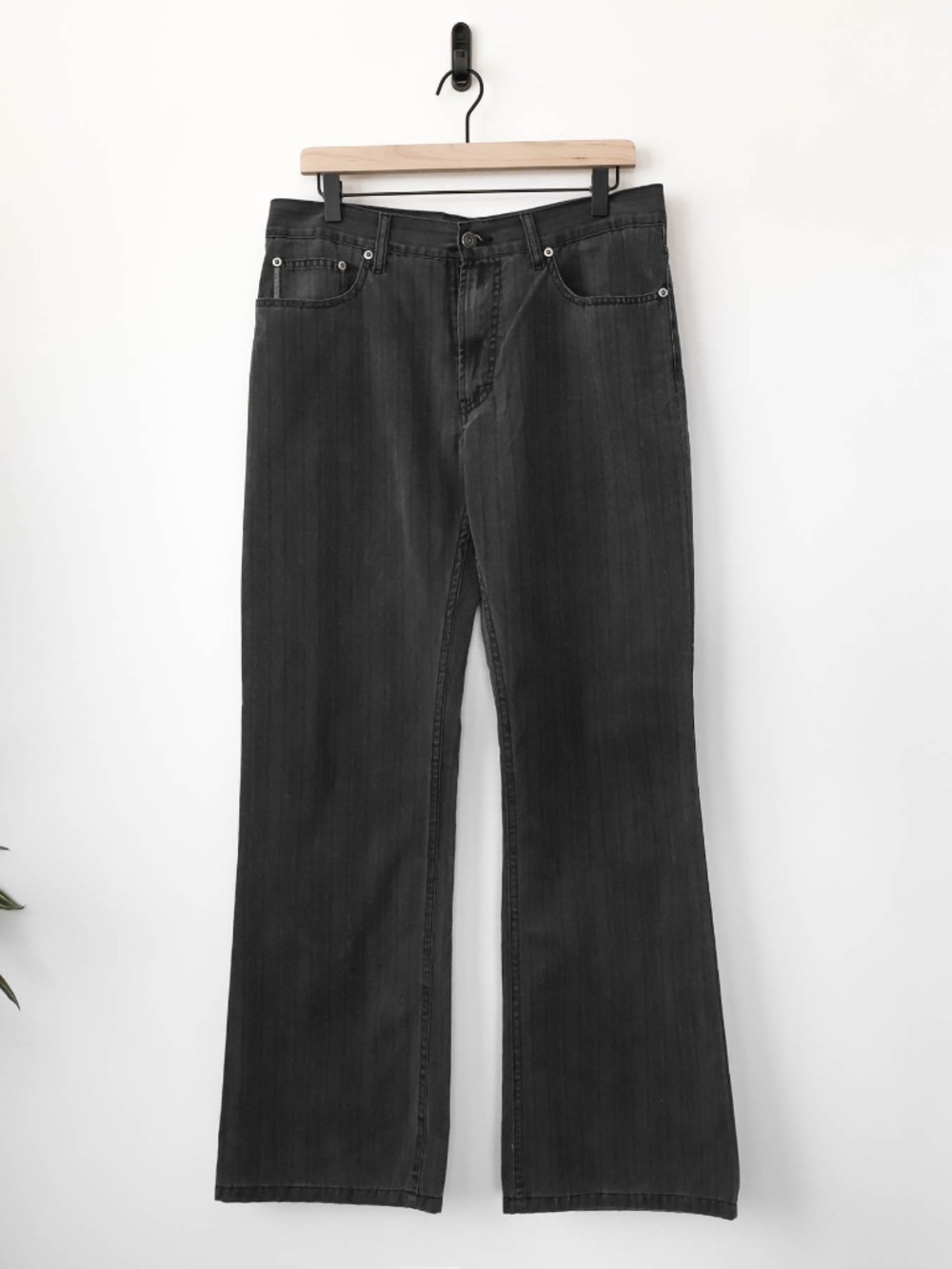 Amazing True Vintage Y2K Armani Exchange AX Straight Leg Striped Denim Pants